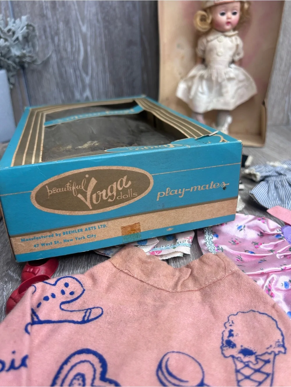 Vintage Vogue Ginny Doll 8” | 1950s Collectible Fashion Doll + Clothing Bundle!